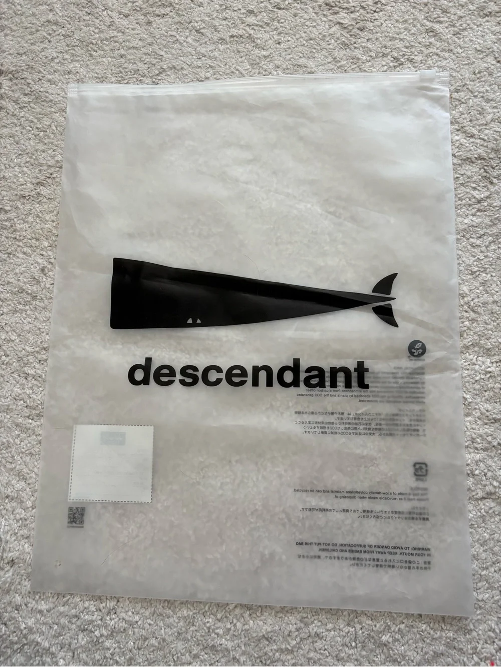 Descendant Japan Garment Storage Bag